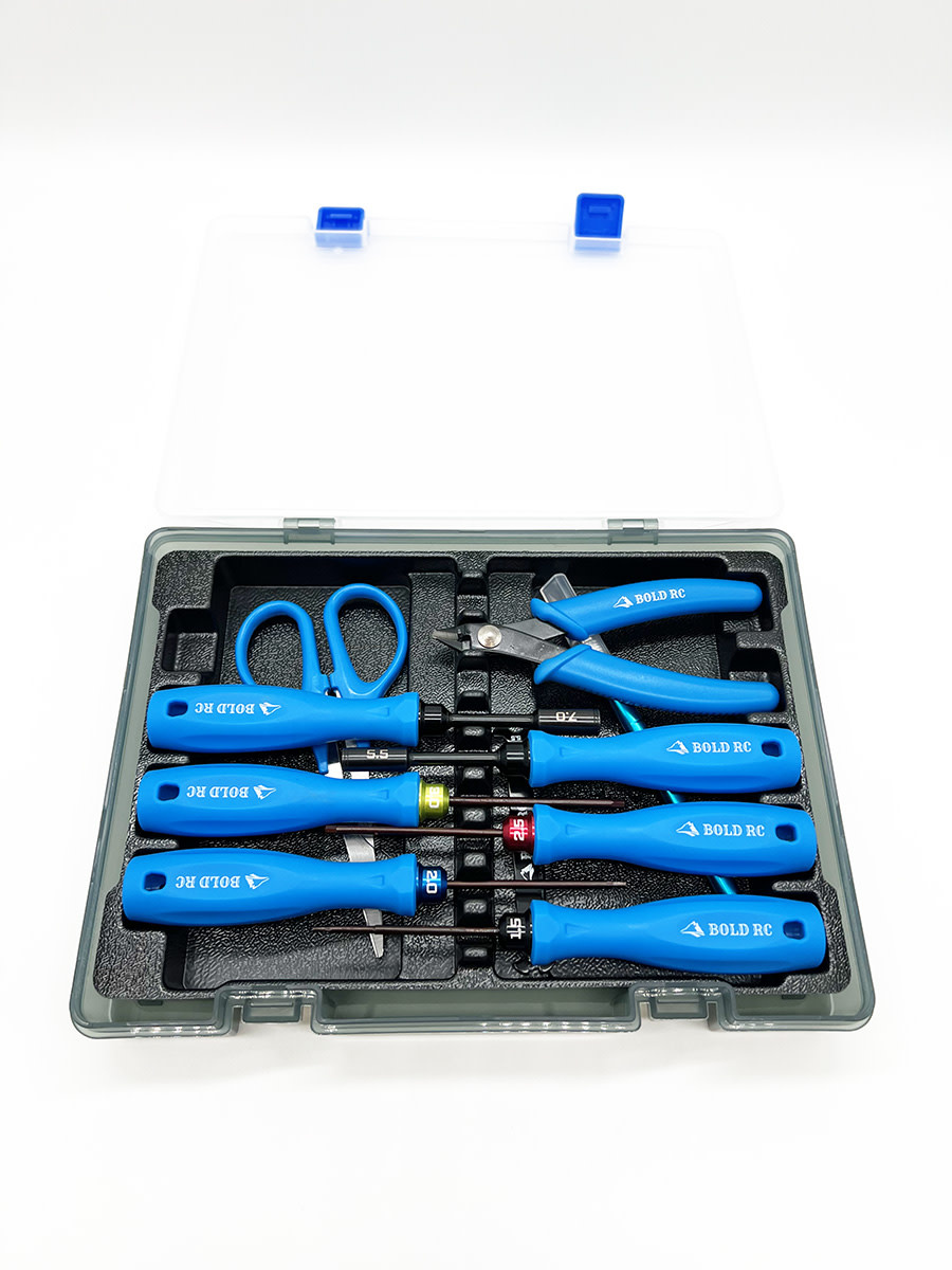 BOL10000 10 PIECE TRAIL PACK TOOL SET WITH STORAGE BOX AND TRAY