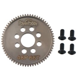 POWER HOBBY PHB6001 HARDENED STEEL 66T SPUR GEAR, FOR HPI RS4 SPORT 3