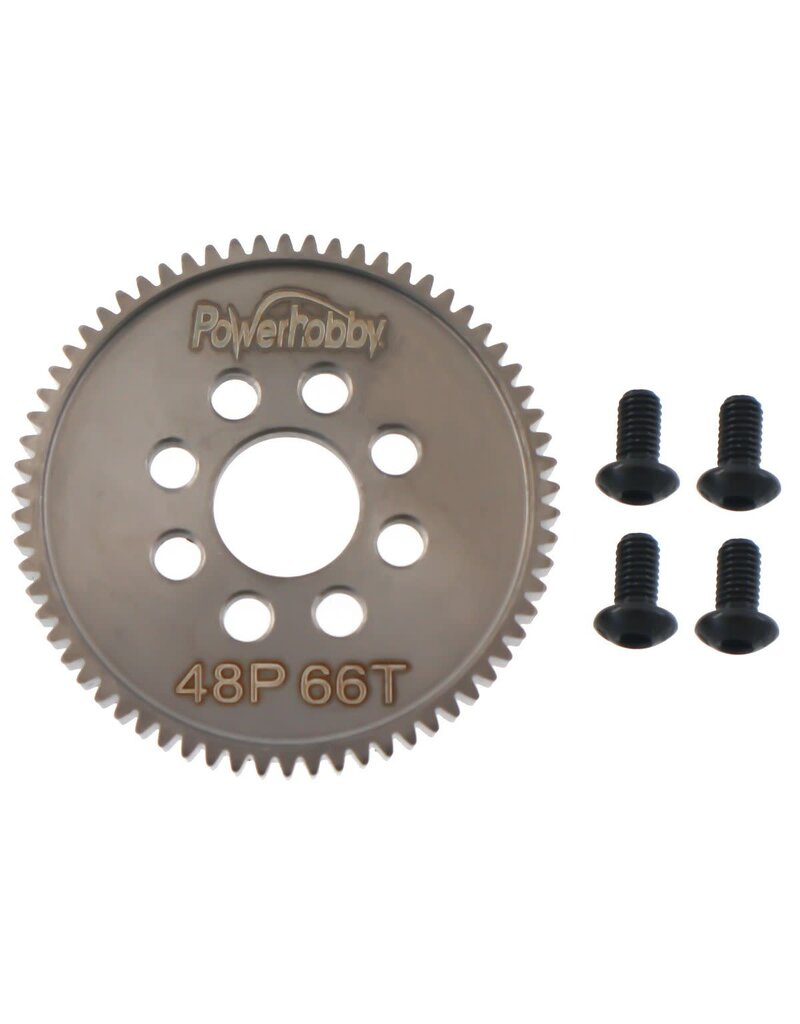 POWER HOBBIES PHB6001 HARDENED STEEL 66T SPUR GEAR, FOR HPI RS4 SPORT 3