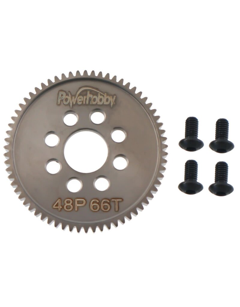 POWER HOBBY PHB6001 HARDENED STEEL 66T SPUR GEAR, FOR HPI RS4 SPORT 3