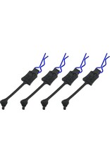 HOT RACING HRABWP39T06 1/10 BENT BODY CLIPS W/ RETAINER: BLUE (4)