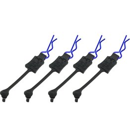 HOT RACING HRABWP39T06 1/10 BENT BODY CLIPS W/ RETAINER: BLUE (4)