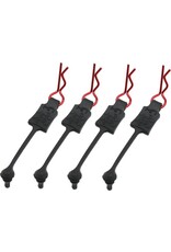 HOT RACING HRABWP39T02 1/10 BENT BODY CLIPS W/ RETAINER: RED (4)