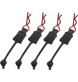 HOT RACING HRABWP39T02 1/10 BENT BODY CLIPS W/ RETAINER: RED (4)