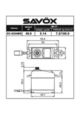 SAVOX SAVSC0254MGP STANDARD DIGITAL SERVO WITH SOFT START , 0.14SEC / 100OZ @ 6V