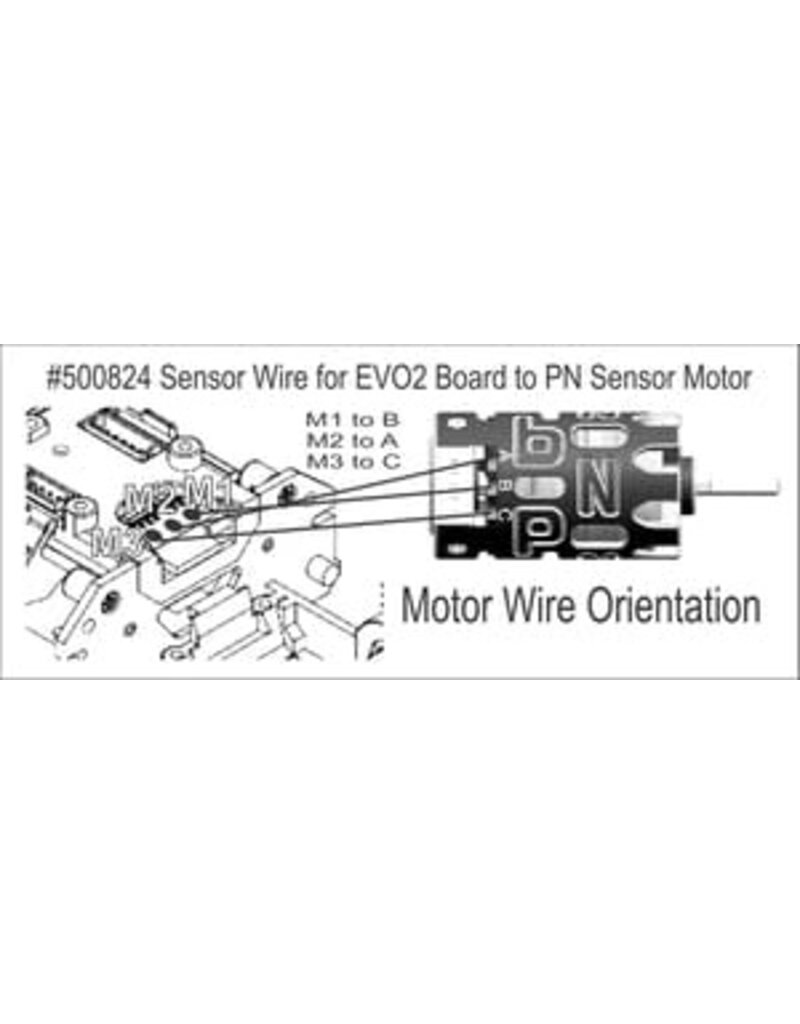 PN RACING PN 500824 SENSOR WIRE FOR EVO2 BOARD TO PN SENSOR MOTOR: 80MM