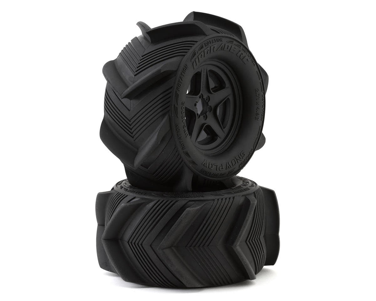 UPG-10002 SNOW PLOW 2.8" PRE-MOUNTED SAND/SNOW TIRES W/5-STAR WHEELS (2) (17MM/14MM/12MM HEX)