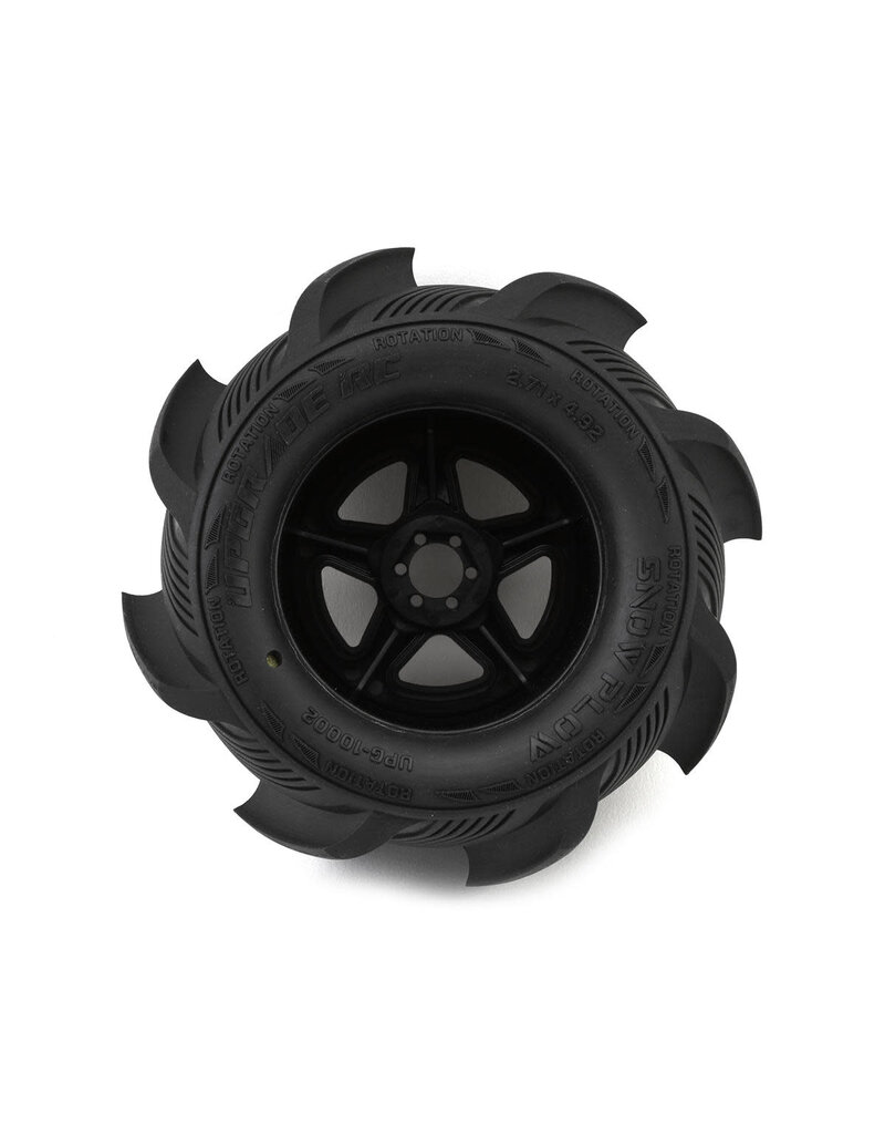 UPGRADE RC UPG-10002 SNOW PLOW 2.8" PRE-MOUNTED SAND/SNOW TIRES W/5-STAR WHEELS (2) (17MM/14MM/12MM HEX)