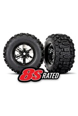 TRAXXAS TRA7774A T&W BLK CHRM WHL SLDHMR TIRE L&R