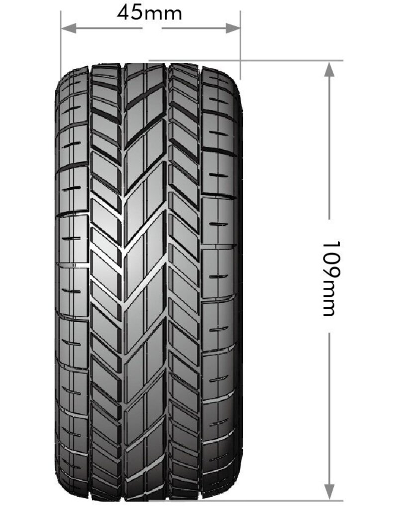 LOUISE LOULT3228SB SC-ROCKET M OVAL TRACK 1/10 SHORT COURSE TIRES, SOFT, 12, 14 & 17MM REMOVABLE HEX ON BLACK RIM (2)