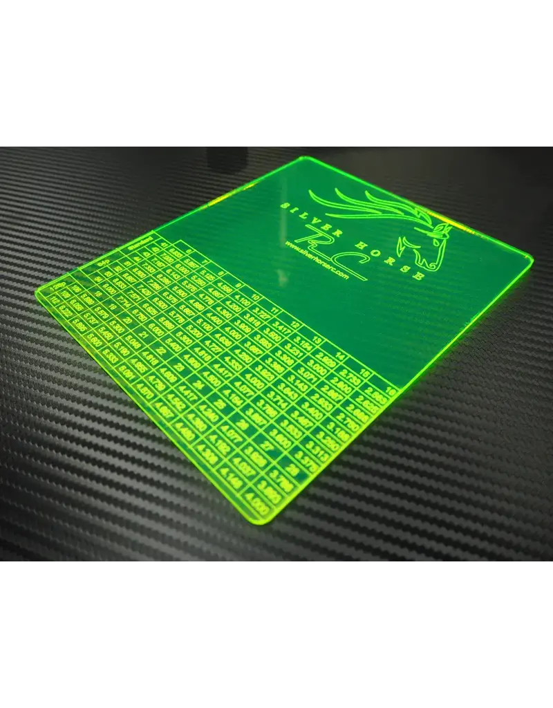 SILVER HORSE SHRC PIT SETUP BOARD FLUORESCENT GREEN