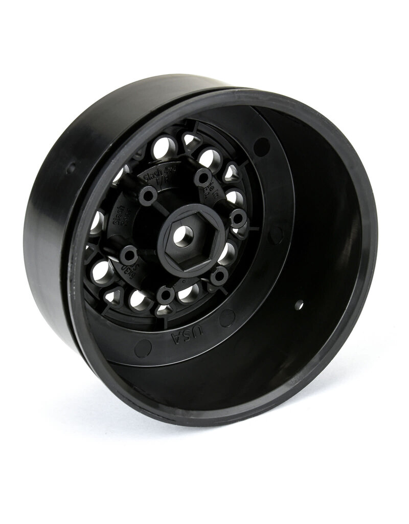 PROLINE RACING PRO283103 SHOWTIME 2.2/3.0 BLACK 3X30 REMOVABLE HEX SC DIRT OVAL WHEELS