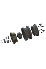 PROLINE RACING PRO282600 BLACK RHINO ARMORY GUNMETAL 2.9 ALUMINUM DUAL OFFSET WHEELS FOR SCX6