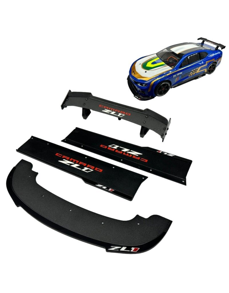 STUPID RC STP11122BK BITTY DESIGNS ZL21-N CAMARO 1/7 BLACK BODY KIT