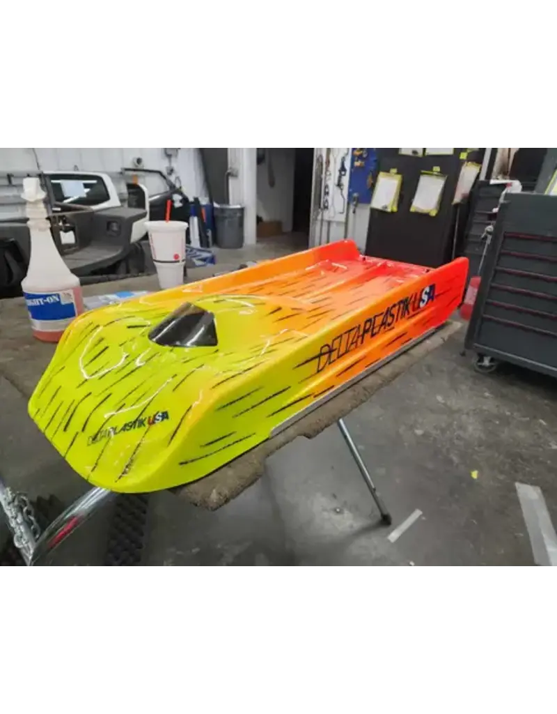 DELTA PLASTIK USA DP8507LONG/2 FC100 LONG BODY FOR STRETCHED ARRMA INFRACTION: CLEAR