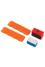 SCALE BY CHRIS SBCTR12 TRX-4M BUNDLE WITH RED TOOL BOX BLUE SMALL CHEST AND ORANGE RAMPS
