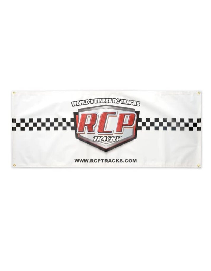 RCP RCP-BN2460-01 2'X5' WHITE VINYL RCP TRACKS BANNER