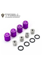 TREAL TRLX003KIFQRR 1.9" SCALE 4MM WHEEL CENTER CAPS (PURPLE) (4)