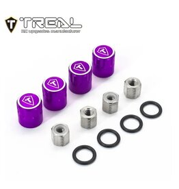 TREAL TRLX003KIFQRR 1.9" SCALE 4MM WHEEL CENTER CAPS (PURPLE) (4)