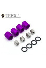 TREAL TRLX003KIFQRR 1.9" SCALE 4MM WHEEL CENTER CAPS (PURPLE) (4)