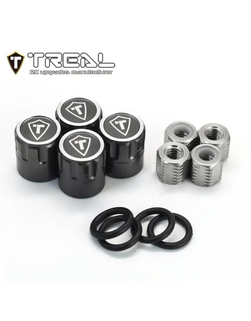 TREAL TRLX003KIQ2EN 1.9" SCALE 4MM WHEEL CENTER CAPS (TITANIUM) (4)