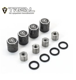 TREAL TRLX003KIQ2EN 1.9" SCALE 4MM WHEEL CENTER CAPS (TITANIUM) (4)