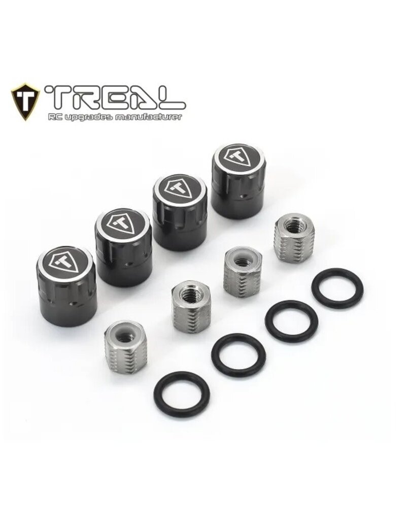 TREAL TRLX003KIQ2EN 1.9" SCALE 4MM WHEEL CENTER CAPS (TITANIUM) (4)