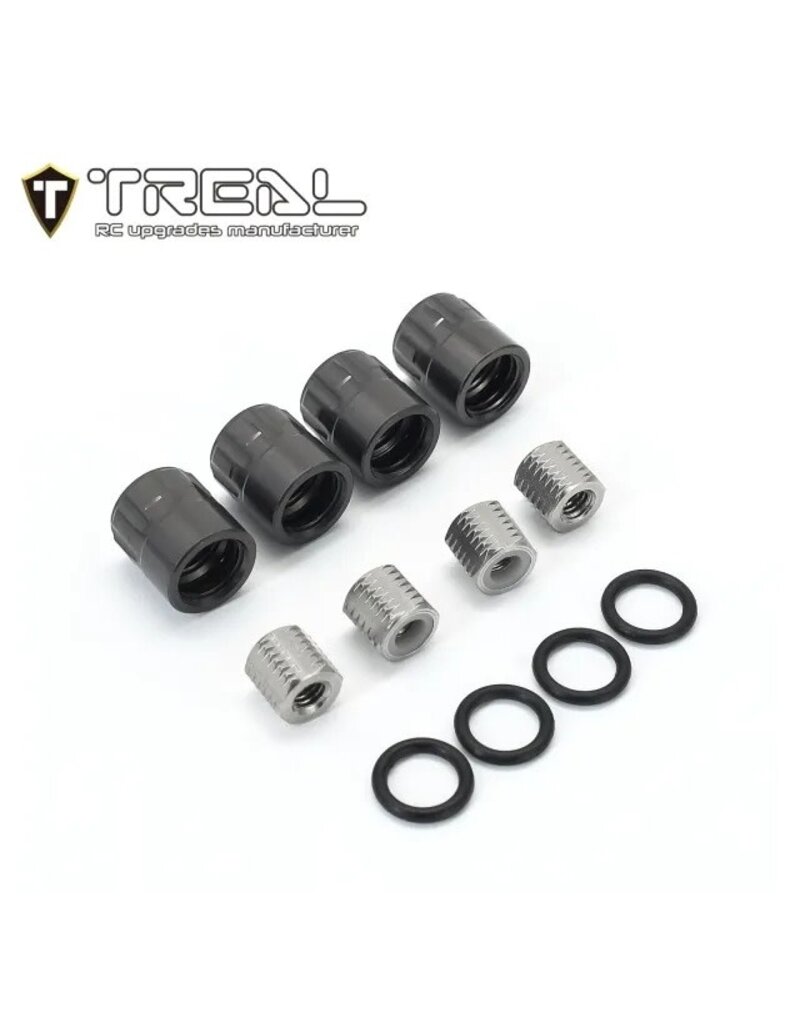 TREAL TRLX003KIQ2EN 1.9" SCALE 4MM WHEEL CENTER CAPS (TITANIUM) (4)
