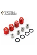 TREAL TRLX003KIFQXV 1.9" SCALE 4MM WHEEL CENTER CAPS (RED) (4)