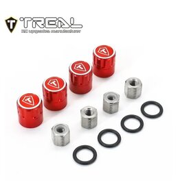 TREAL TRLX003KIFQXV 1.9" SCALE 4MM WHEEL CENTER CAPS (RED) (4)