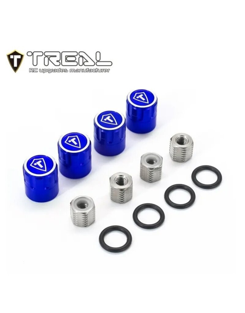 TREAL TRLX003KINGFB 1.9" SCALE 4MM WHEEL CENTER CAPS (BLUE) (4)