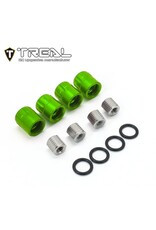 TREAL TRLX003KINGIX 1.9" SCALE 4MM WHEEL CENTER CAPS (GREEN) (4)