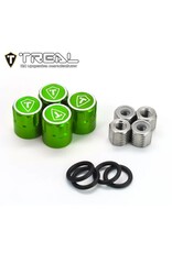 TREAL TRLX003KINGIX 1.9" SCALE 4MM WHEEL CENTER CAPS (GREEN) (4)