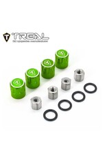 TREAL TRLX003KINGIX 1.9" SCALE 4MM WHEEL CENTER CAPS (GREEN) (4)