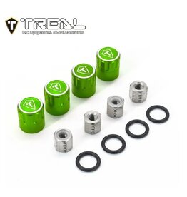 TREAL TRLX003KINGIX 1.9" SCALE 4MM WHEEL CENTER CAPS (GREEN) (4)