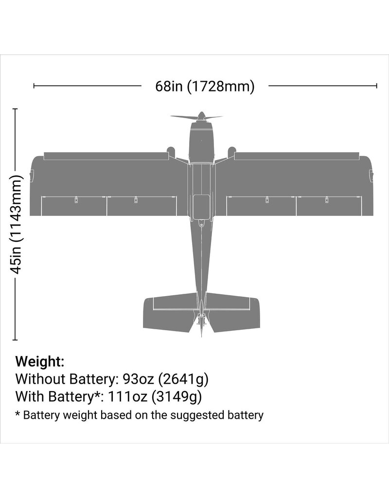 E-FLITE EFL02550 SUPER TIMBER 1.7M BNF BASIC