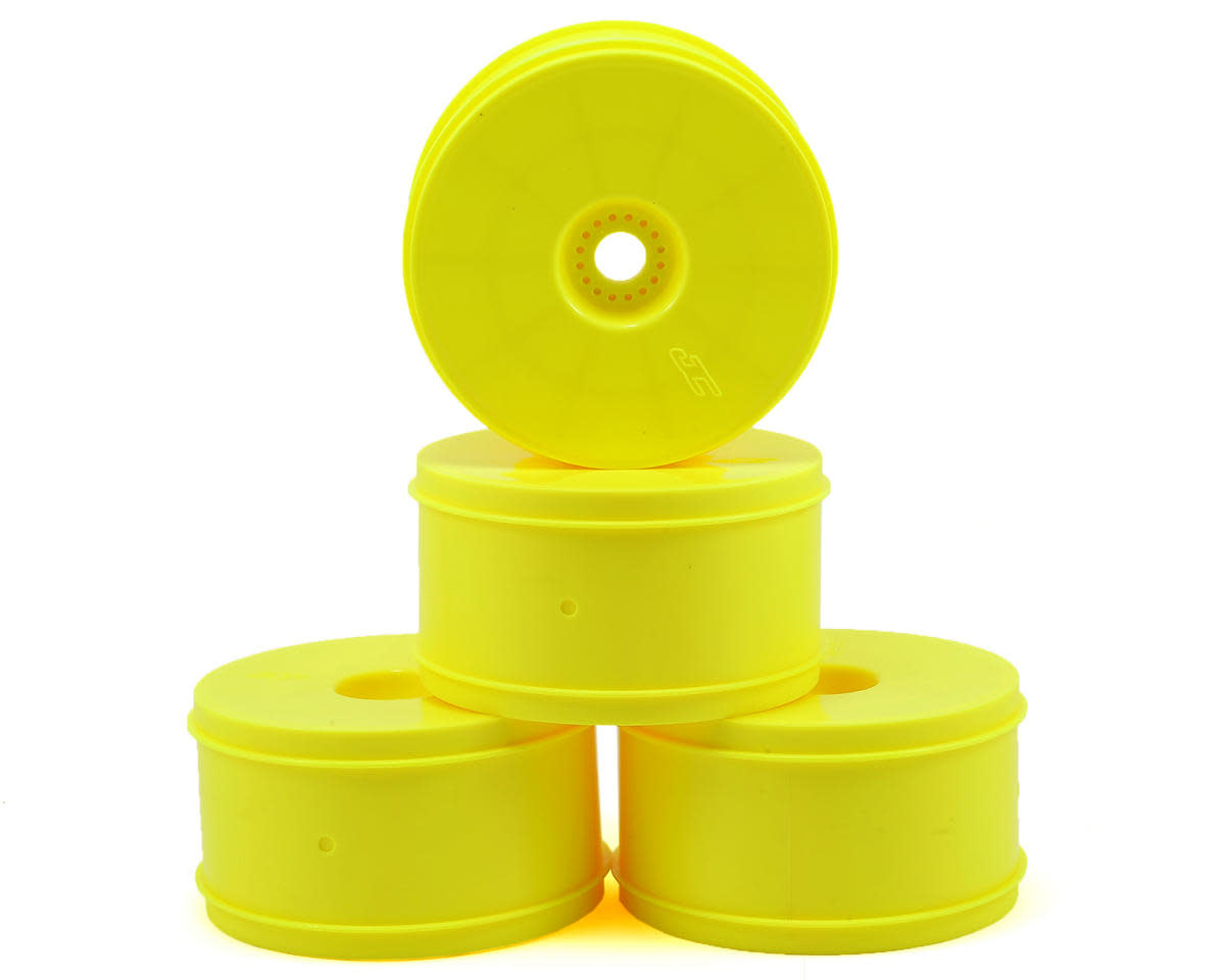 JCO3369Y BULLET 4.0" STANDARD OFFSET 1/8 TRUCK WHEELS (4) (YELLOW)