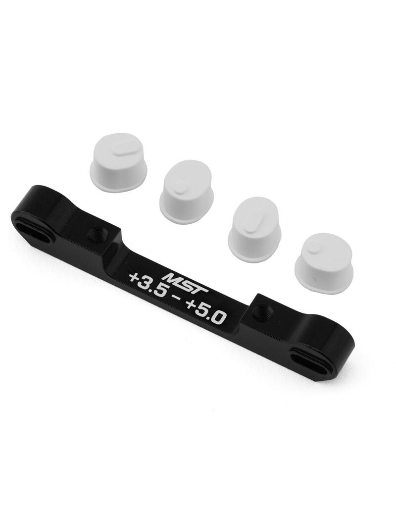 MST MXS-820143BK ADJUSTABLE ALUMINUM SUSPENSION MOUNT (+3.5/+5.0) (BLACK)