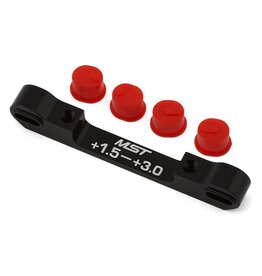 MST MXS-820058BK RMX ADJUSTABLE ALUMINUM SUSPENSION MOUNT (+1.5/+3.0) (BLACK)