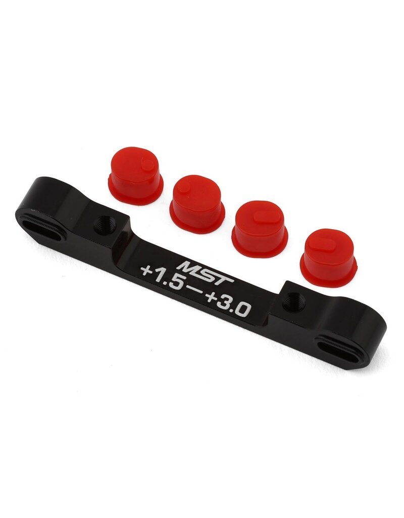 MST MXS-820058BK RMX ADJUSTABLE ALUMINUM SUSPENSION MOUNT (+1.5/+3.0) (BLACK)