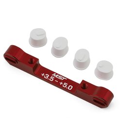 MST MXS-820143R ADJUSTABLE ALUMINUM SUSPENSION MOUNT (+3.5/+5.0) (RED)