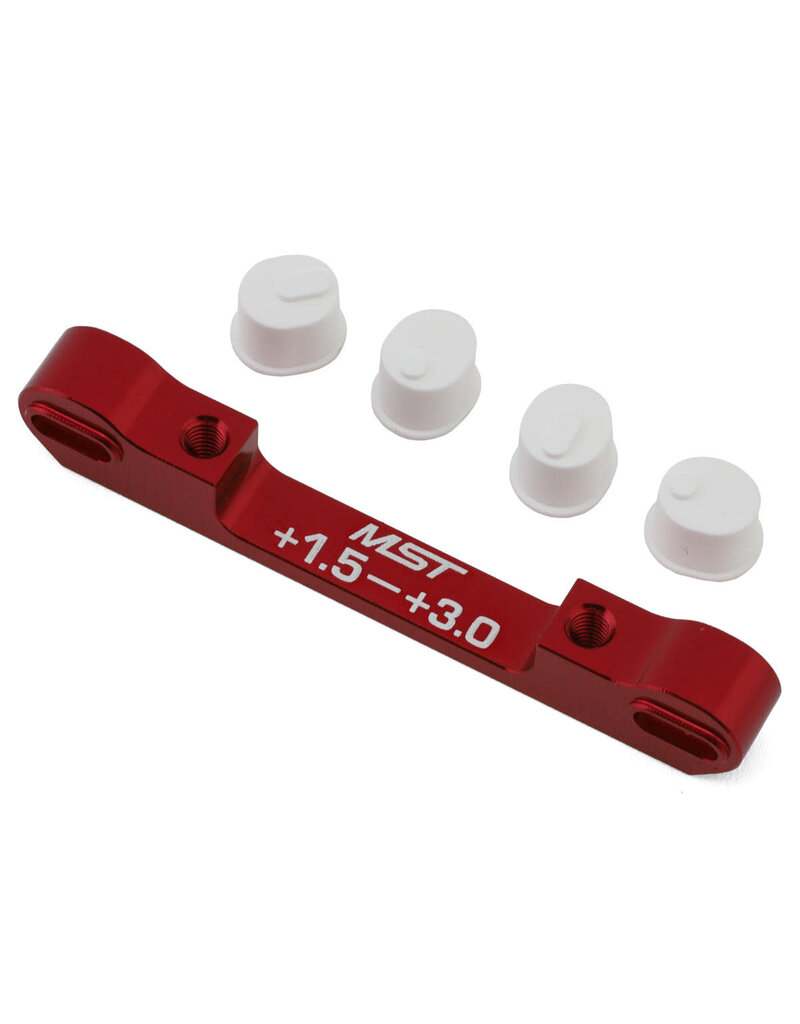 MST MXS-820058R RMX ADJUSTABLE ALUMINUM SUSPENSION MOUNT (+1.5/+3.0) (RED)