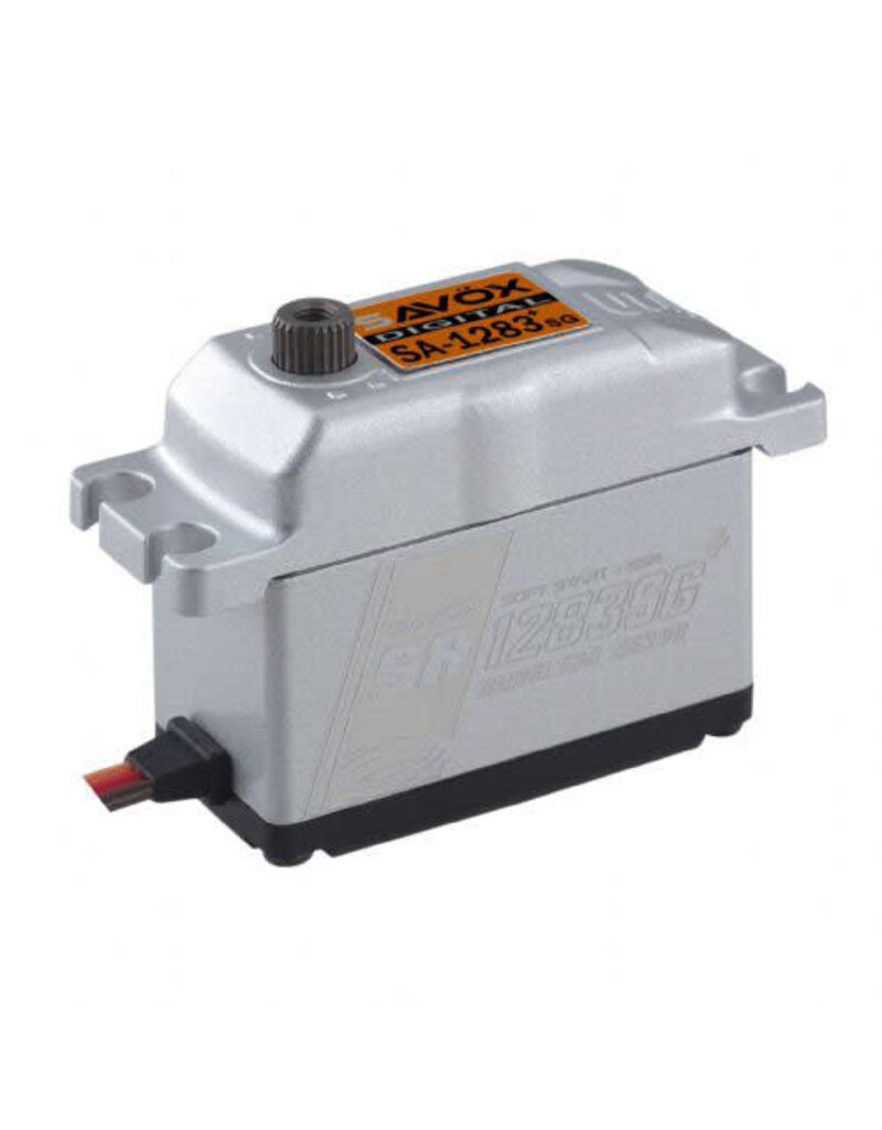 SAVOX SAVSA1283SGP CORELESS METAL CASE DIGITAL SERVO WITH SOFT START, 0.13SEC / 416OZ @ 6V