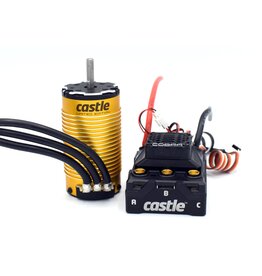 CASTLE CREATIONS CSE010-0172-04 COBRA 8, 25.2V ESC WITH LIMITED EDITION GOLD 1515-2200KV V2 SENSORED MOTOR