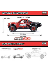 ARRMA ARA2104T1 MOJAVE GROM MEGA 380 BRUSHED 4X4 DESERT TRUCK RTR RED/BLACK