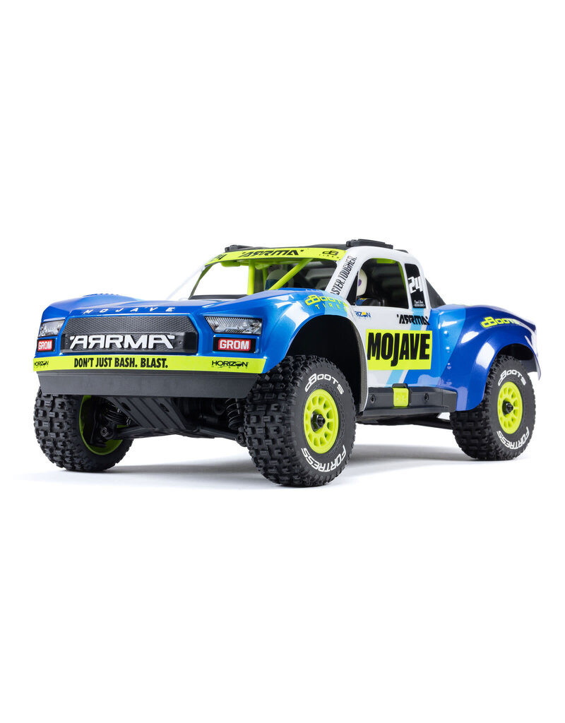 ARRMA ARA2104T2 MOJAVE GROM MEGA 380 BRUSHED 4X4 DESERT TRUCK RTR BLUE/WHITE