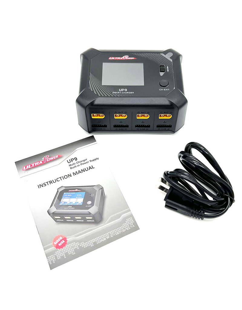 ULTRAPOWER UPTUP9 UP9 AC 100W / DC 200W FOUR PORT MULTI-CHEMISTRY AC/DC SMART CHARGER