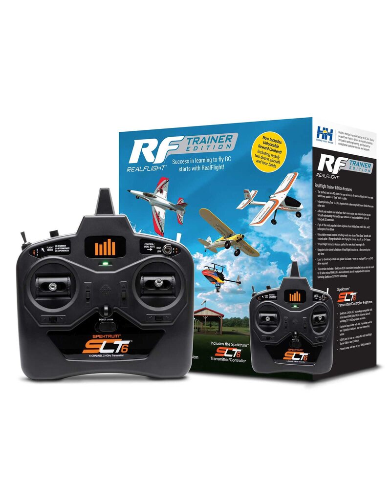 REALFLIGHT RFL-1211 REALFLIGHT TRAINER EDITION RC FLIGHT SIMULATOR W/ SLT6 TRANSMITTER/CONTROLLER