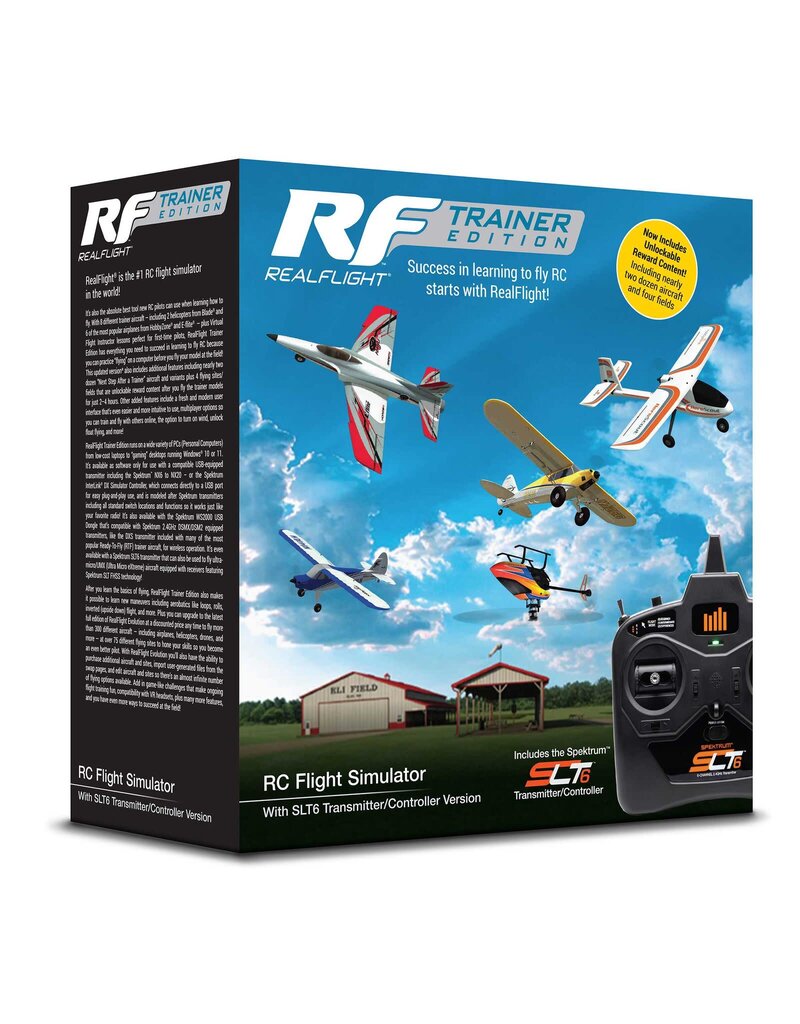 REALFLIGHT RFL-1211 REALFLIGHT TRAINER EDITION RC FLIGHT SIMULATOR W/ SLT6 TRANSMITTER/CONTROLLER