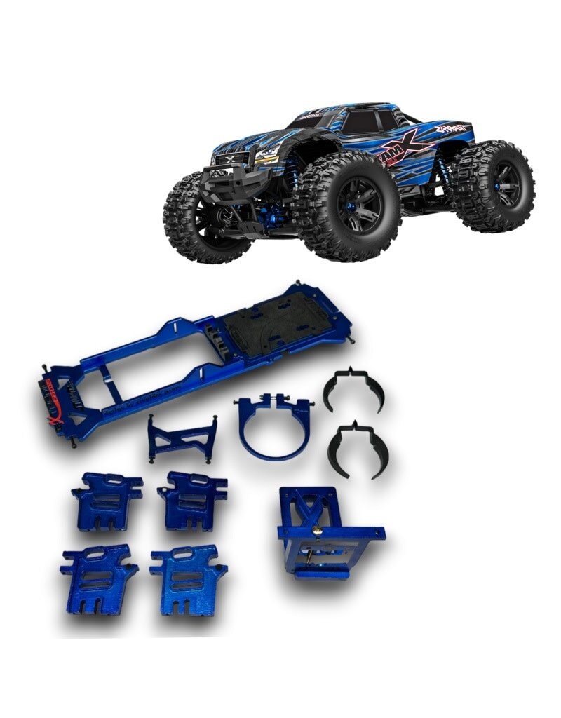 STUPID RC STP1026BLU EXTREME SERIES MOTOR MOUNT/BRACE FOR XMAXX BLUE EDITION